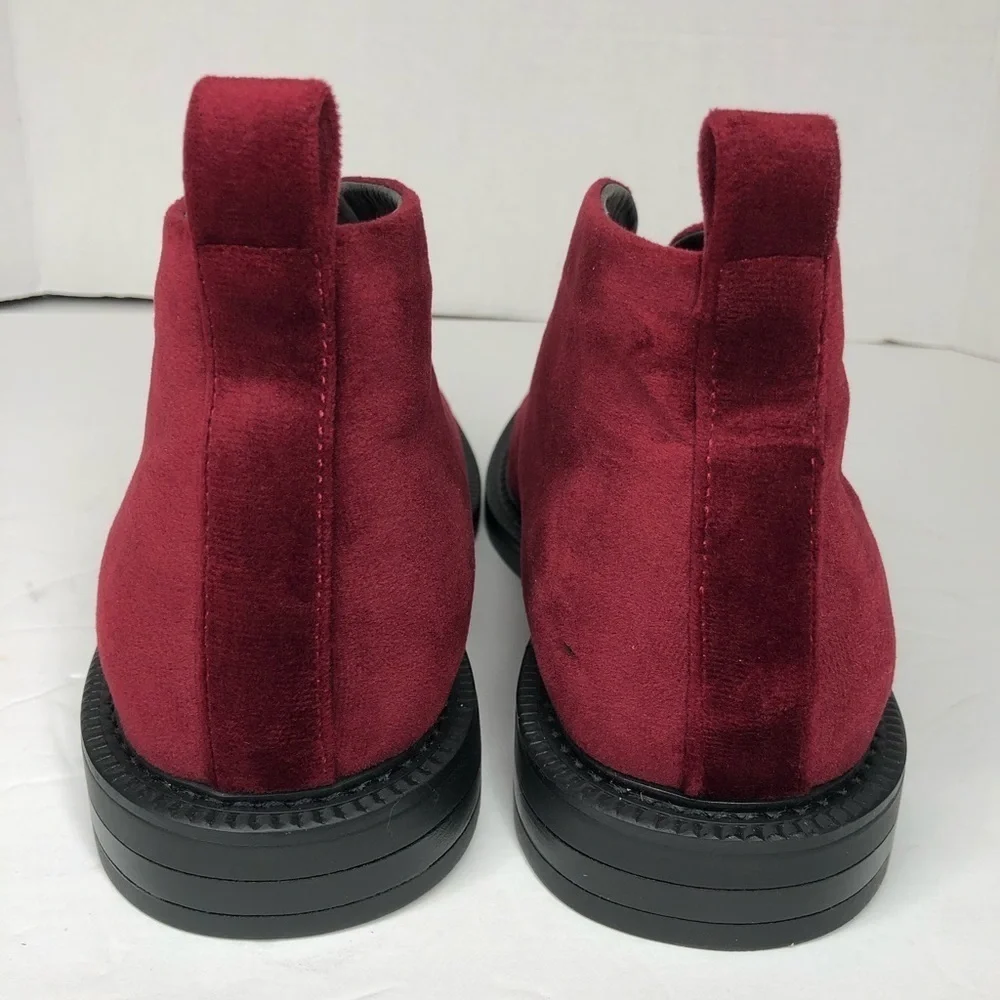 I.N.C mens Salem Velvet Burgundy Chukka Boot shoe 8.5m